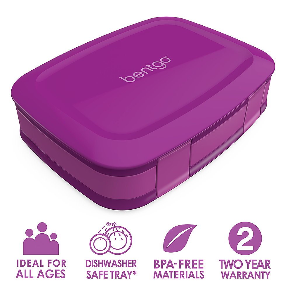 Left View: Bentgo - Fresh Version 2 Lunch Box - Purple