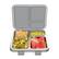 Angle. Bentgo - Kids Stainless Steel Leak-Resistant Lunch Box - Silver.