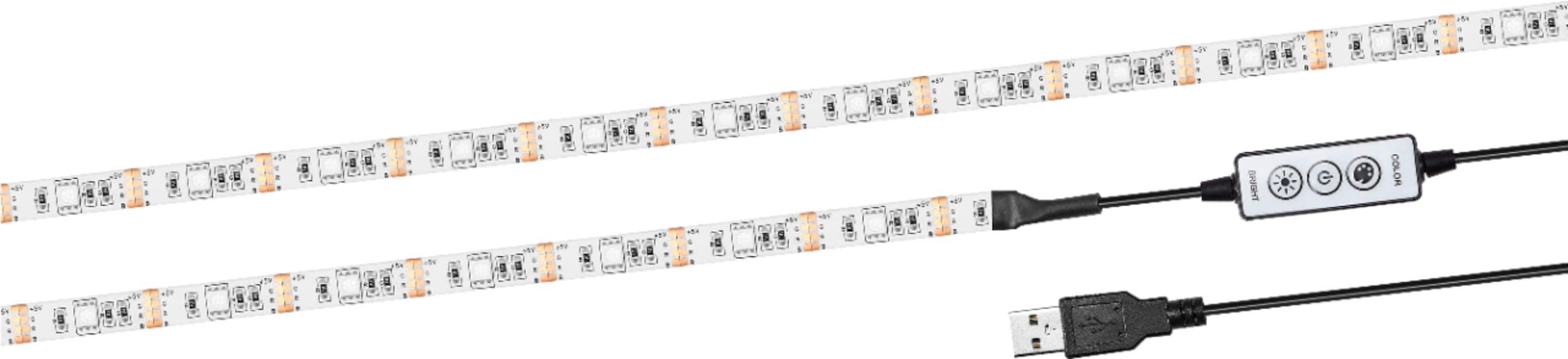 Front. Best Buy essentials™ - 4' LED Light Strip - Multi-Color.