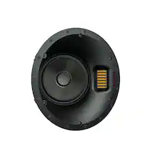 Front. MartinLogan - Motion XT Series CI, 8" Midrange with Folded Motion XT Tweeter, 2-way In-Ceiling Speaker with Angled Basket (Each) - Paintable White.
