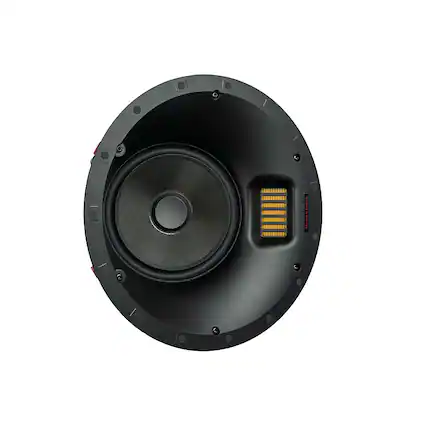 Front. MartinLogan - Motion XT Series CI, 8" Midrange with Folded Motion XT Tweeter, 2-way In-Ceiling Speaker with Angled Basket (Each) - Paintable White.