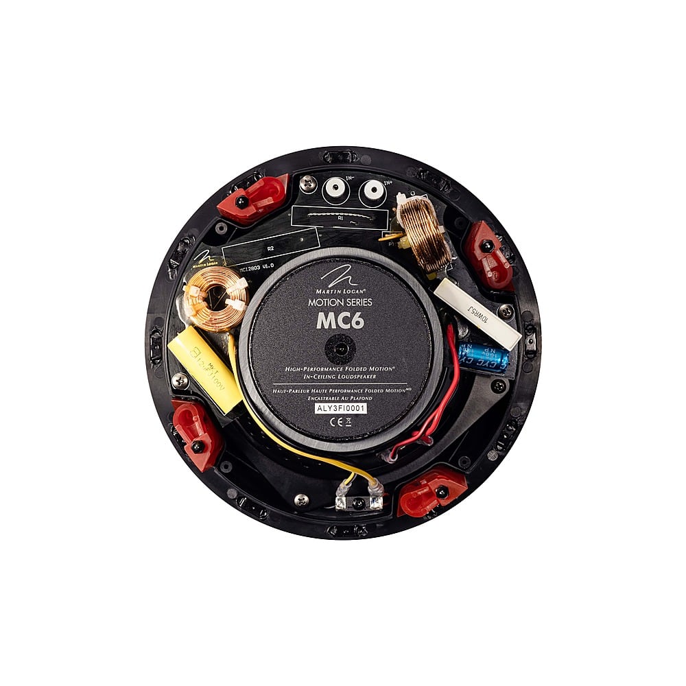 Back. MartinLogan - Motion Series CI, 6.5" Midrange with Folded Motion Tweeter, 2-Way In-Ceiling Speaker (Each) - Paintable White.