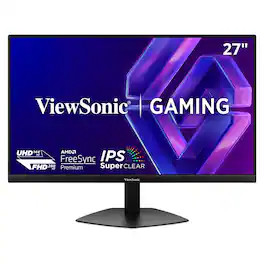 ViewSonic - VX2730D-4K 27" 4K Gaming Monitor w/ Switchable Refresh Rate Up to 288Hz, 0.5ms Response Time, HDMI and Display - Black