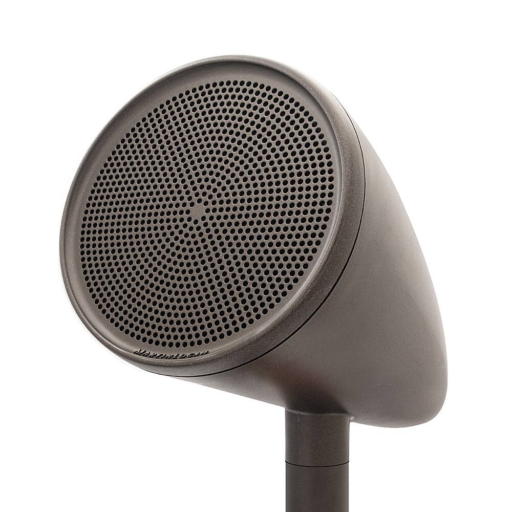 Angle. MartinLogan - Outdoor Living Foundation Series, 8.1 All-Weather Speaker System with 8" Subwoofer, 8ohm Compatible - Dark Bronze.