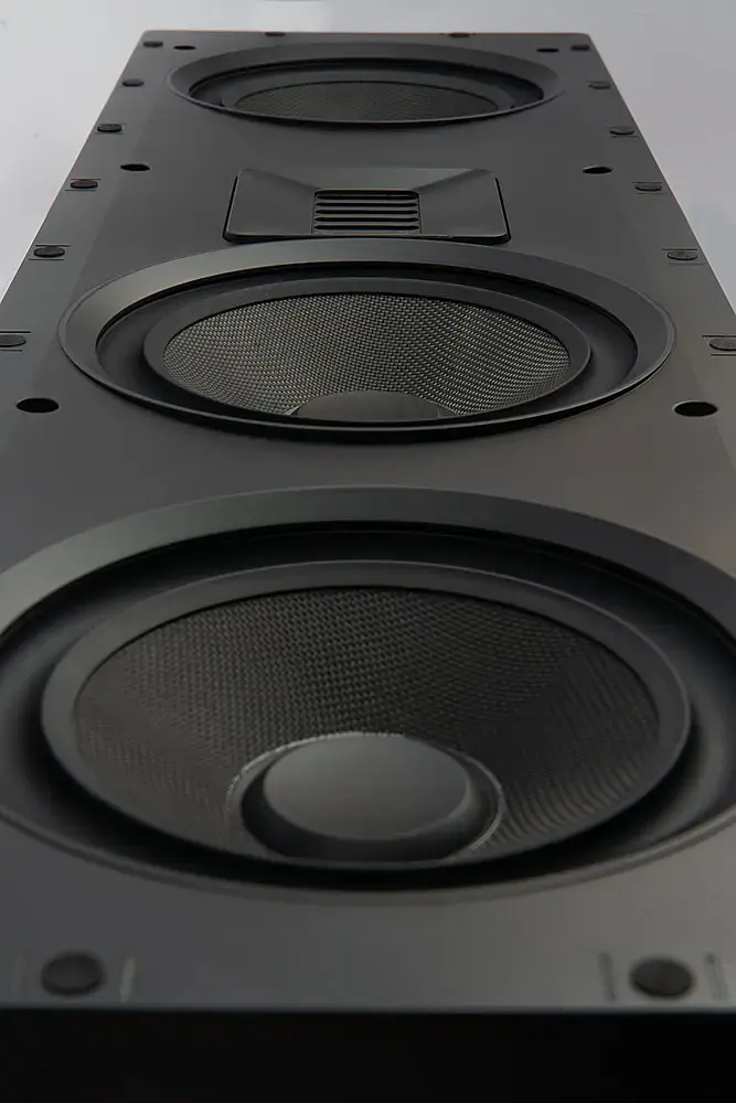 Alt View 18. MartinLogan - Motion XT Series CI, 6.5" Midrange, Dual 6.5" Woofers with Folded Motion XT Tweeter, 2.5-Way In-Wall Speaker (Each) - Paintable White.