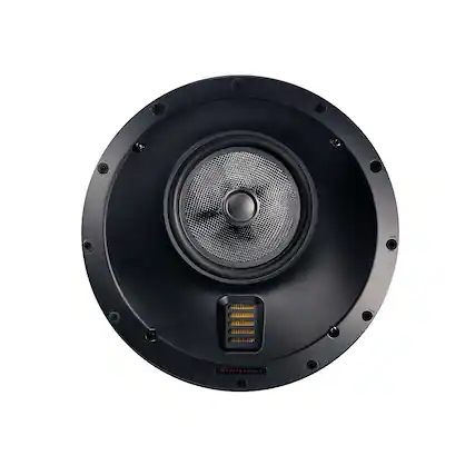 Front. MartinLogan - Motion Series CI, 6.5" Midrange with Folded Motion Tweeter, 2-Way In-Ceiling Speaker with Angled Basket (Each) - Paintable White.