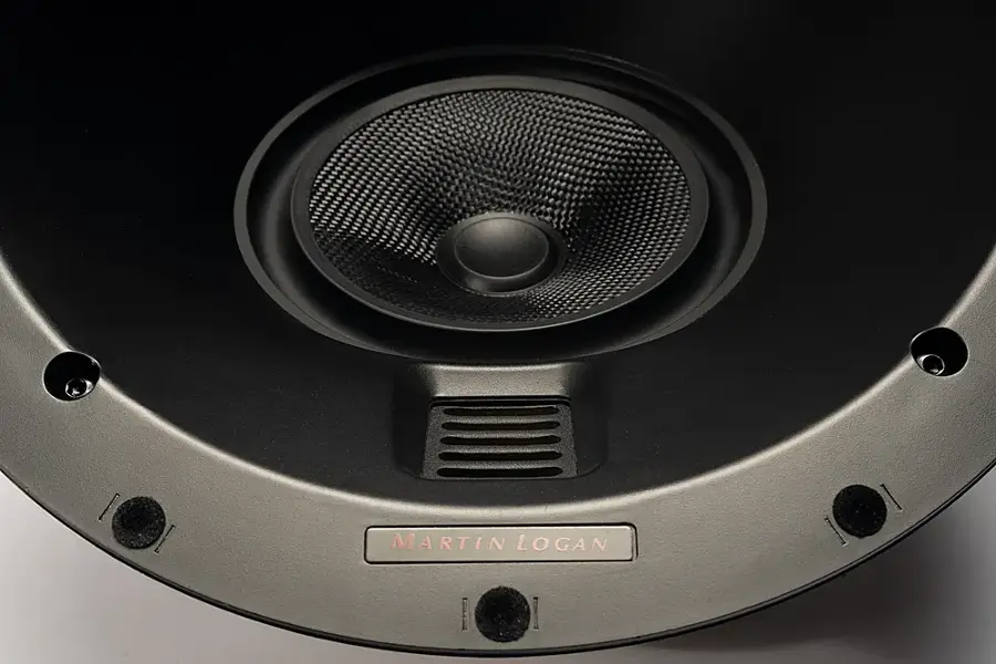 Alt View 19. MartinLogan - Motion Series CI, 6.5" Midrange with Folded Motion Tweeter, 2-Way In-Ceiling Speaker with Angled Basket (Each) - Paintable White.