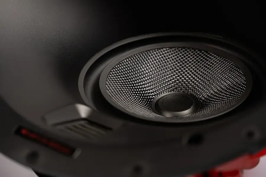 Alt View 21. MartinLogan - Motion Series CI, 6.5" Midrange with Folded Motion Tweeter, 2-Way In-Ceiling Speaker with Angled Basket (Each) - Paintable White.