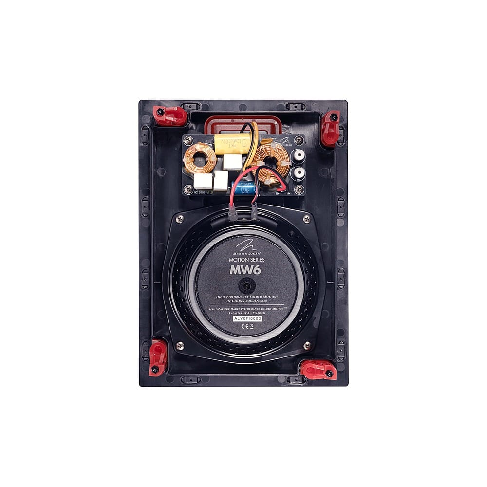 Back. MartinLogan - Motion Series CI, 6.5" Midrange with Folded Motion Tweeter, 2-Way In-Wall Speaker (Each) - Paintable White.