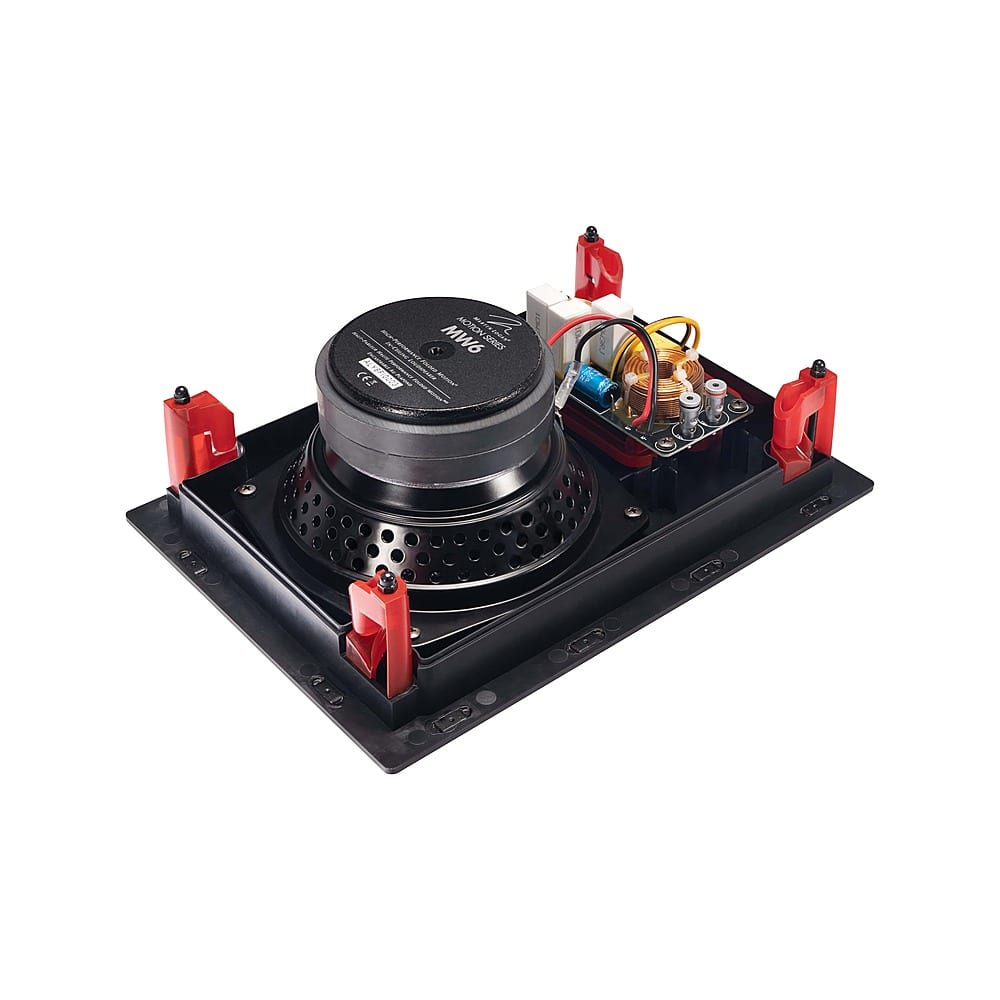 Left. MartinLogan - Motion Series CI, 6.5" Midrange with Folded Motion Tweeter, 2-Way In-Wall Speaker (Each) - Paintable White.