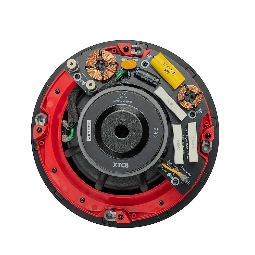 Back. MartinLogan - Motion XT Series CI, 8" Midrange with Folded Motion XT Tweeter, 2-Way In-Ceiling Speaker (Each) - Paintable White.