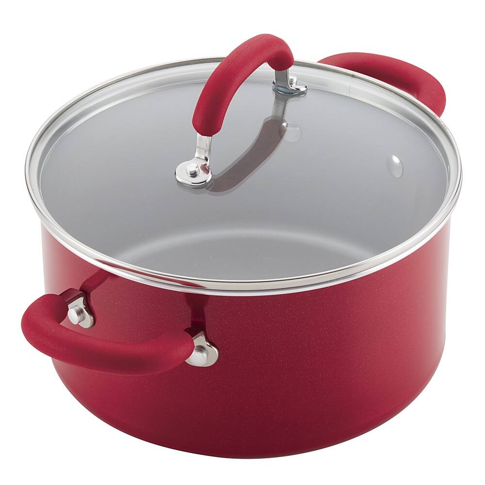 Alt View 11. Rachael Ray - Create Delicious 13-Piece Cookware Set - Red Shimmer.