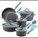 Alt View 16. Rachael Ray - Cucina 12-Piece Cookware Set - Gray with Blue Handles.