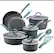Alt View 17. Rachael Ray - Cucina 12-Piece Cookware Set - Gray with Blue Handles.