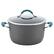 Left. Rachael Ray - Cucina 12-Piece Cookware Set - Gray with Blue Handles.