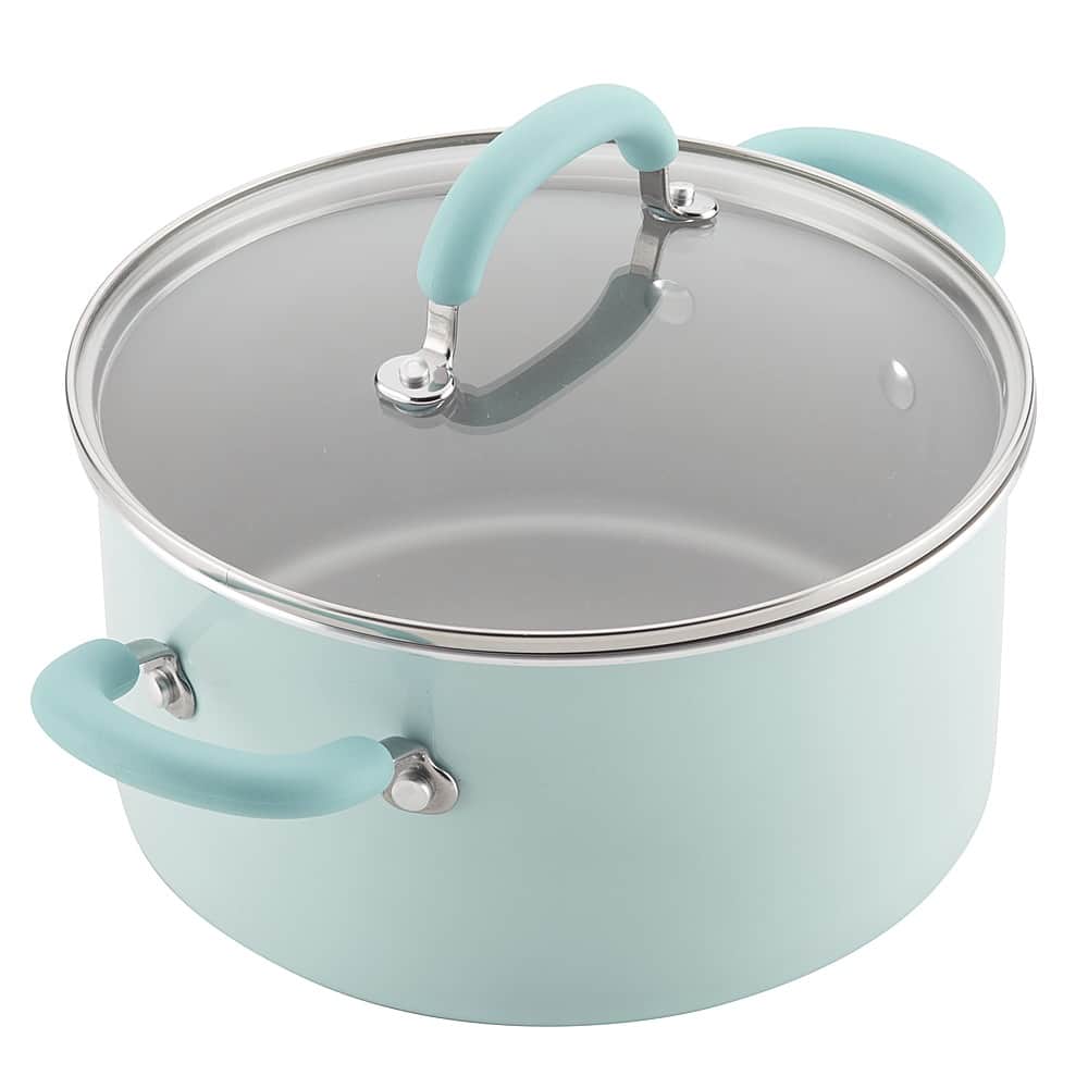 Alt View 11. Rachael Ray - Create Delicious 13-Piece Cookware Set - Light Blue Shimmer.