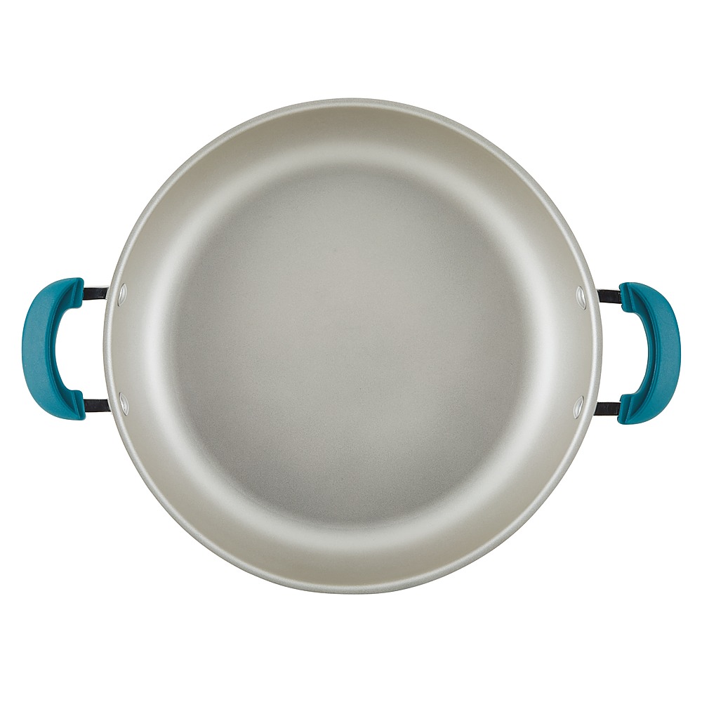 Left View: Rachael Ray - Create Delicious 8-Piece Cookware Set - Teal Shimmer