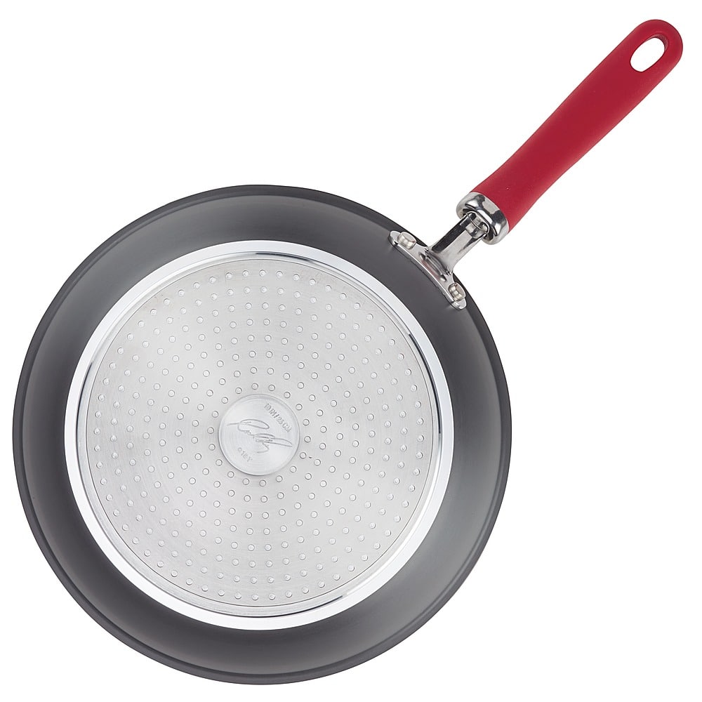 Alt View 12. Rachael Ray - Create Delicious 11-Piece Cookware Set - Gray with Red Handles.