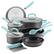 Alt View 17. Rachael Ray - Create Delicious 11-Piece Cookware Set - Gray with Light Blue Handles.