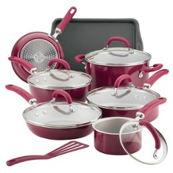 Rachael Ray - Create Delicious 13-Piece Cookware Set - Burgundy Shimmer - Angle_Zoom