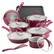Alt View 16. Rachael Ray - Create Delicious 13-Piece Cookware Set - Burgundy Shimmer.