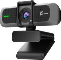 j5create - USB 3840 x 2160 Webcam for Laptops & Desktops - Black - Angle_Zoom