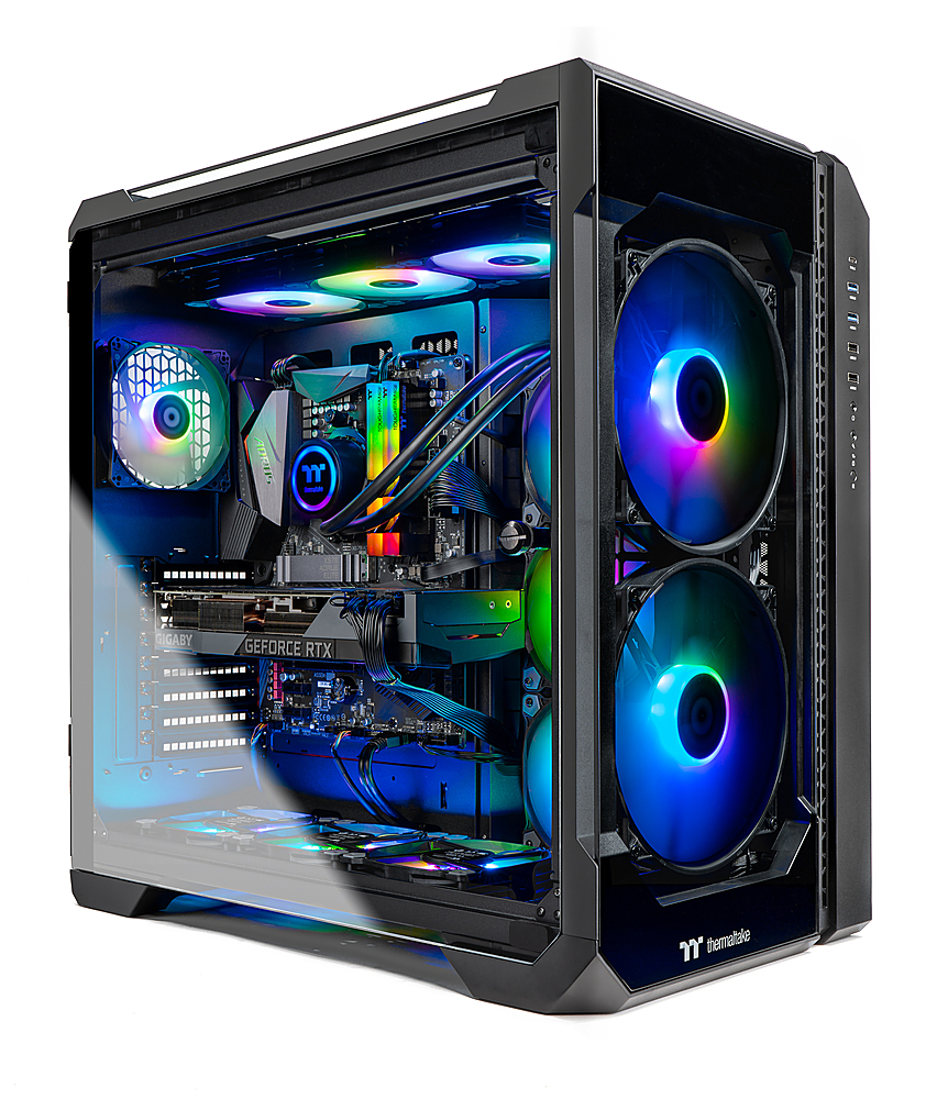 Best Buy: Thermaltake View 380 Gaming PC AMD Ryzen™ 7 5800X CPU 