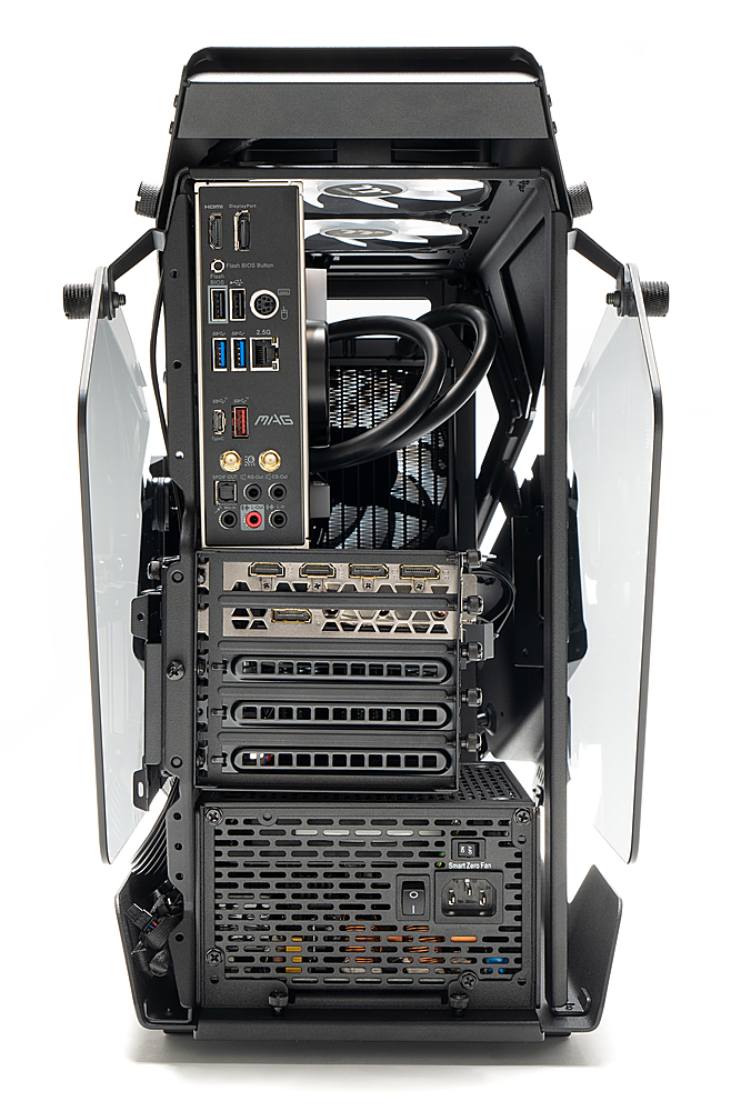 Angle View: Thermaltake - AH-370 Gaming PC - AMD Ryzen™ 7 3700X CPU - NVIDIA® GeForce RTX™ 3070 - 3600Mhz DDR4 Memory - NVMe 1TB M.2