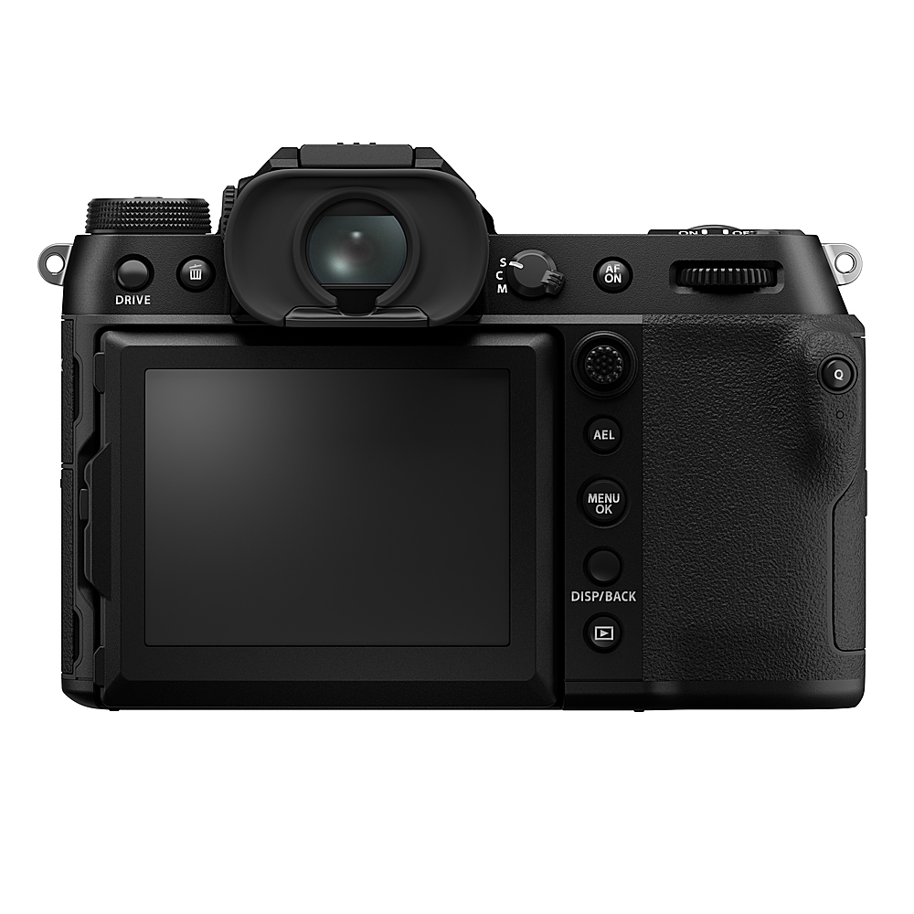 Back View: Fujifilm - GFX100S Mirrorless Camera (Body Only) - Black