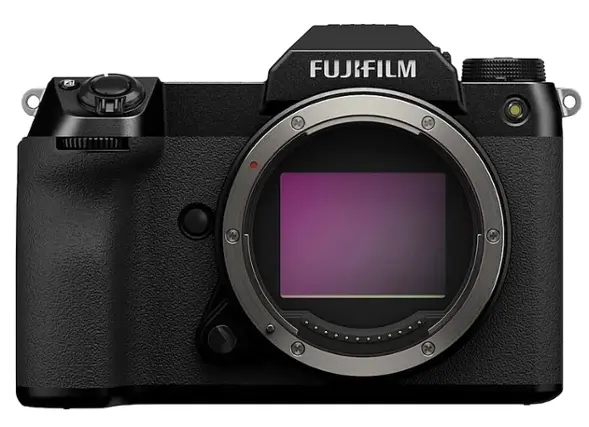 Front. Fujifilm - GFX100S Mirrorless Camera (Body Only) - Black.