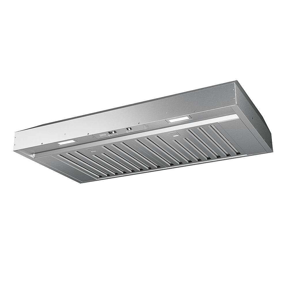 Angle View: Zephyr - Monsoon Mini 36 in. 300 CFM Insert Range Hood - Stainless steel