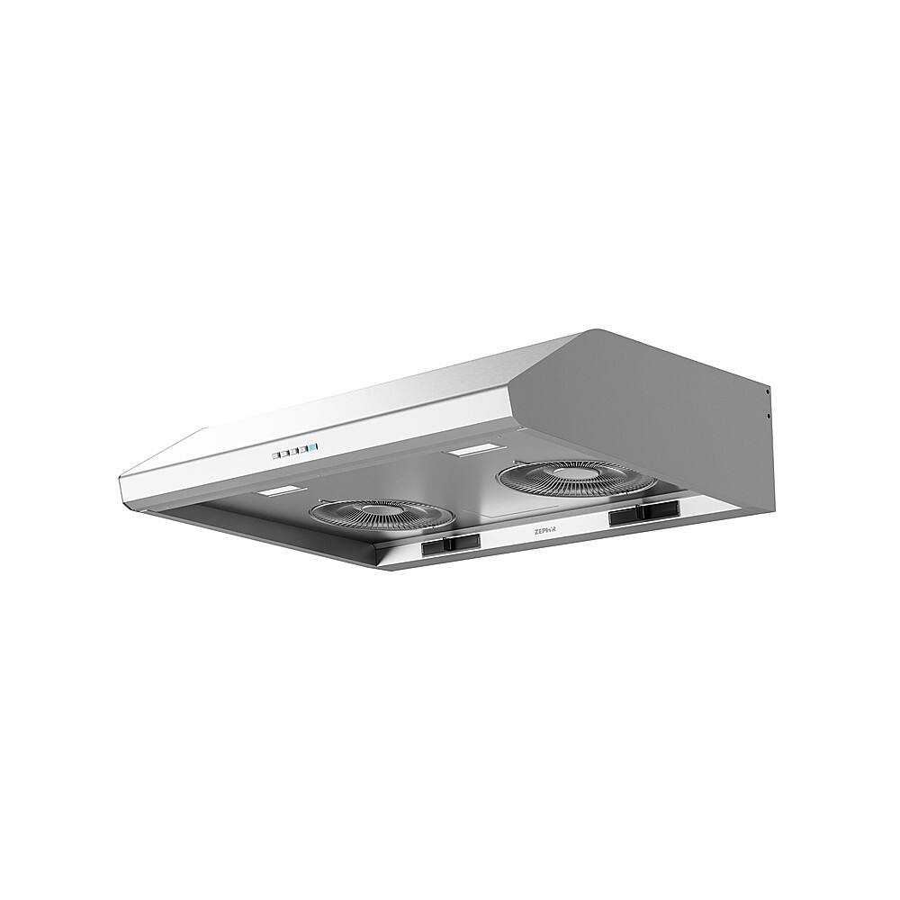 Angle. Zephyr - Hurricane 36 in. 695 CFM Under Cabinet Range Hood - Stainless Steel.