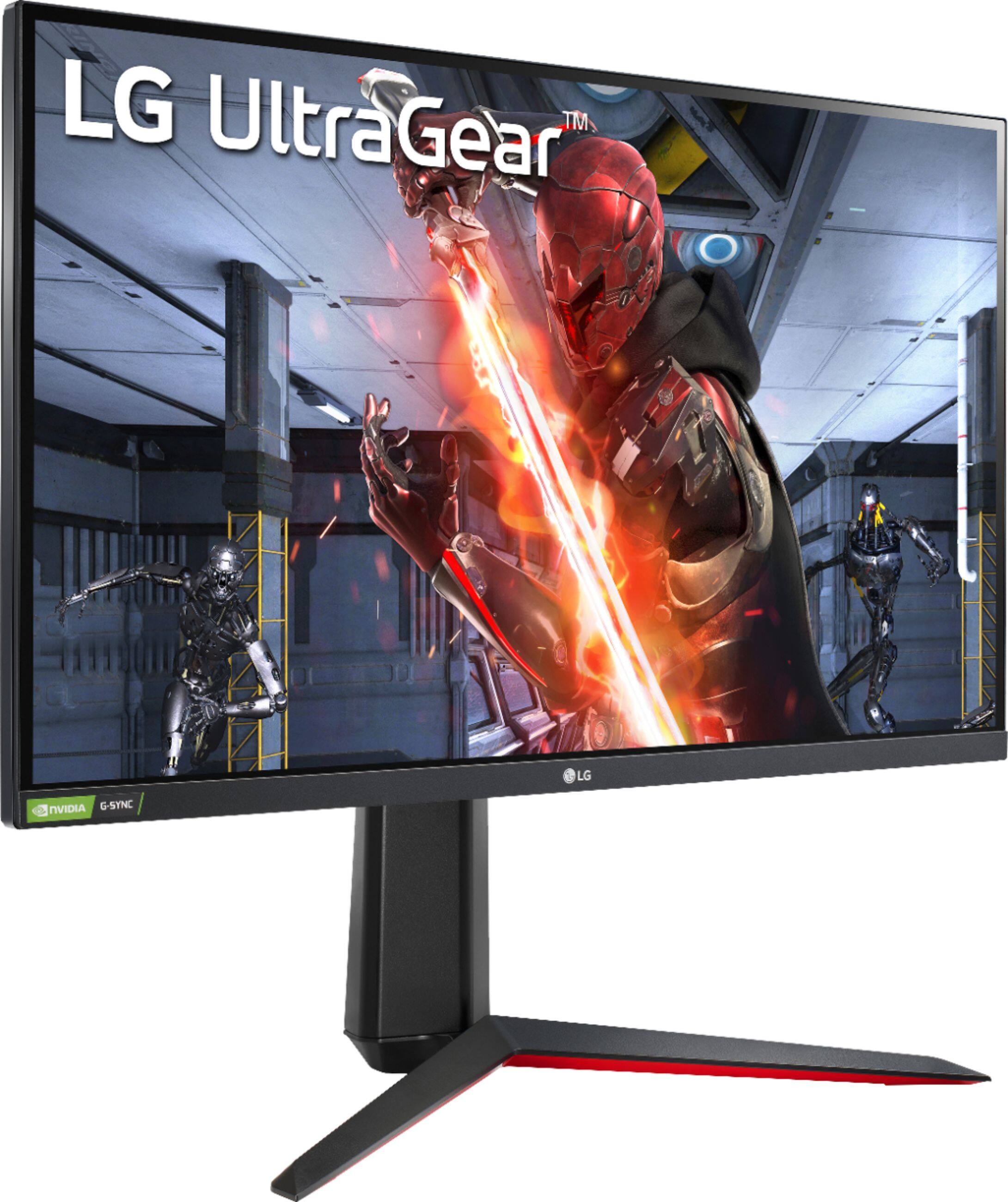 Angle View: LG - Geek Squad Certified Refurbished UltraGear 27" IPS LED FHD FreeSync and G-SYNC Compatible Monitor with HDR