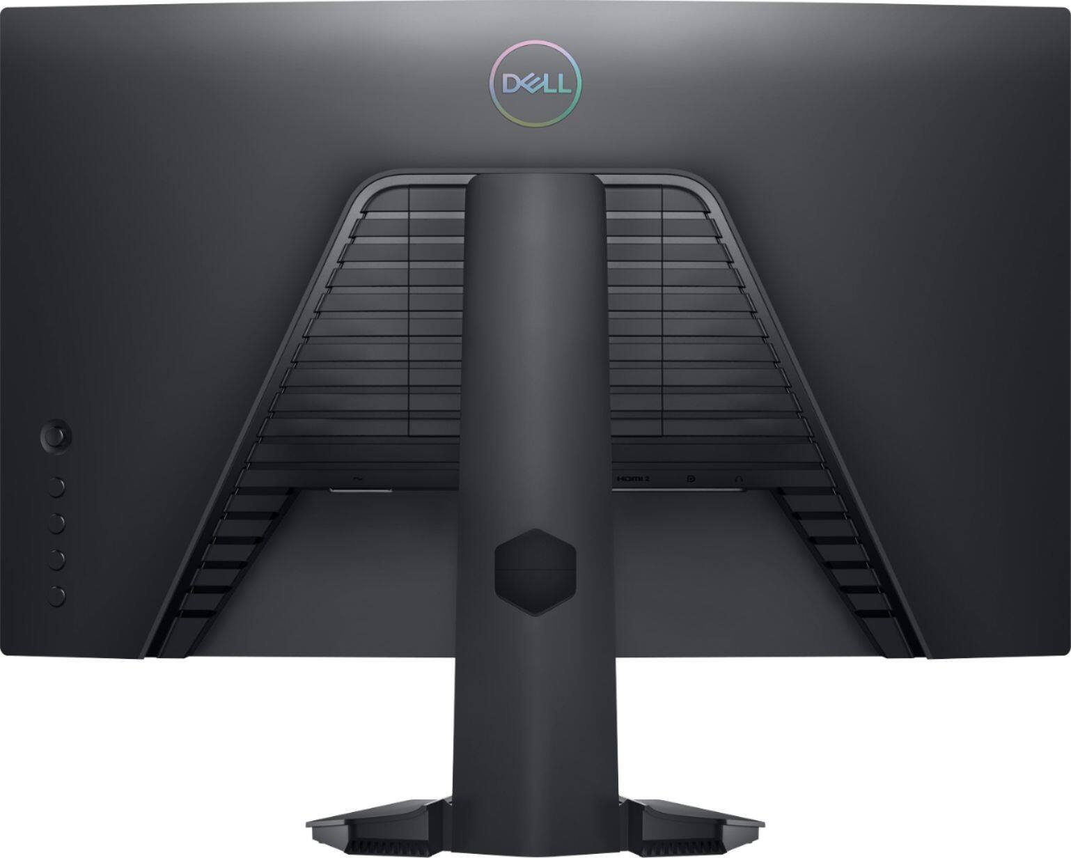 Back. Dell - Geek Squad Certified Refurbished 24" LED Curved FHD Monitor - Black.