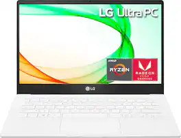 LG - Ultra PC 13” Full HD Laptop – Ryzen 5 – 8GB RAM – 256GB NVMe Solid State Drive - White