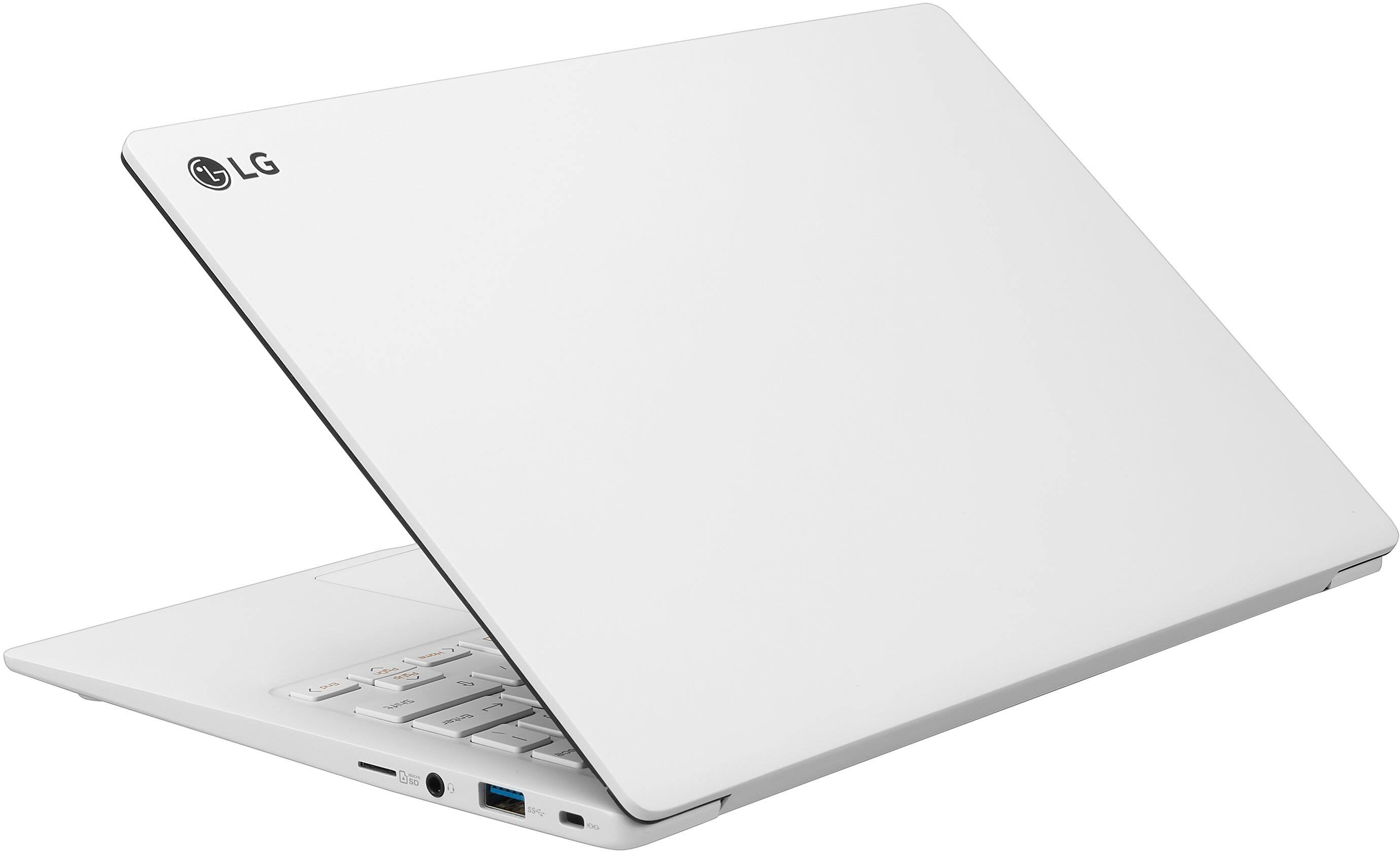 Alt View 1. LG - LG Ultra PC 13” Full HD Laptop – Ryzen 5 – 8GB RAM – 256GB NVMe Solid State Drive - White.