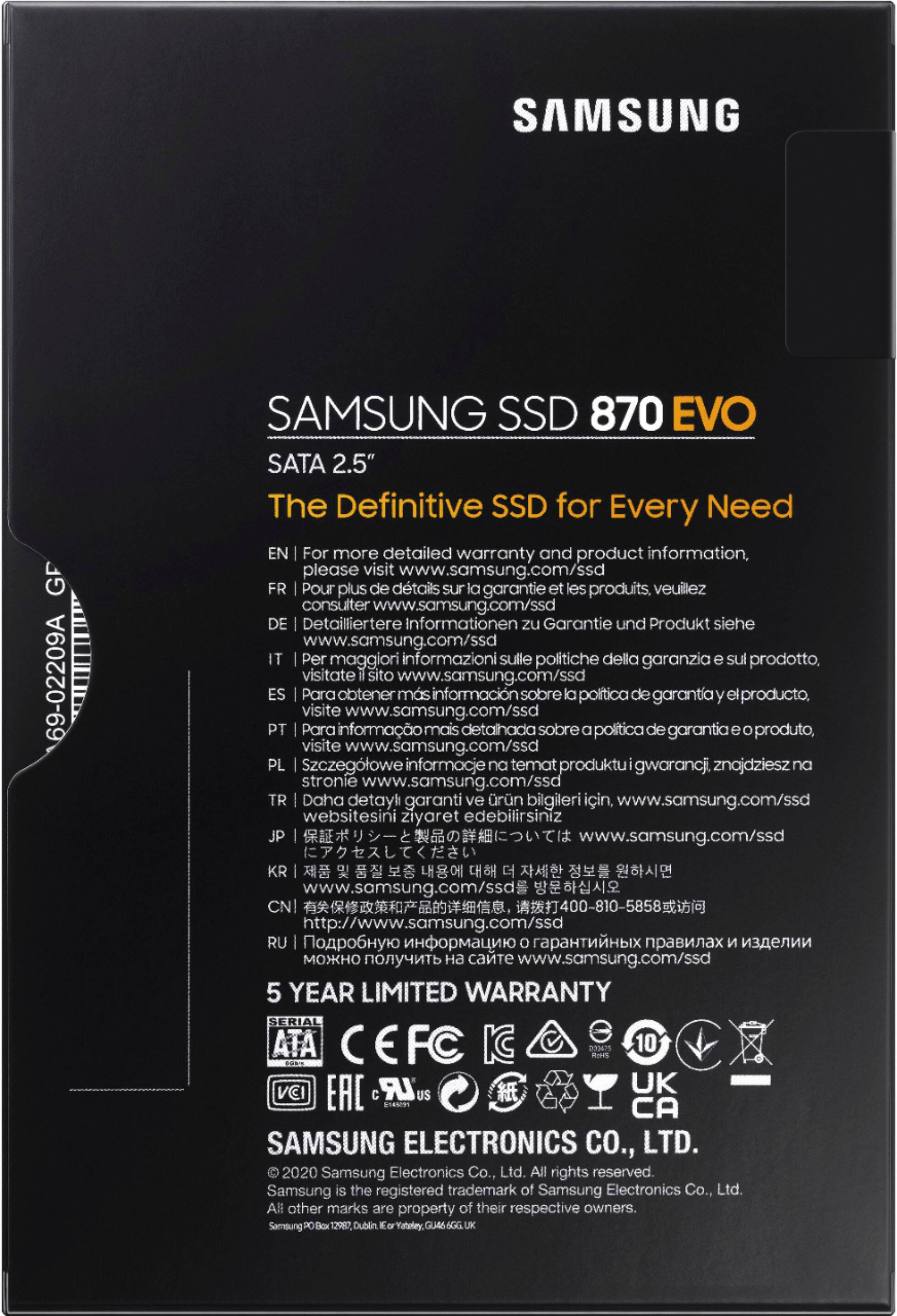 Alt View 16. Samsung - Geek Squad Certified Refurbished 870 EVO 4TB SATA Solid State Drive - Black.