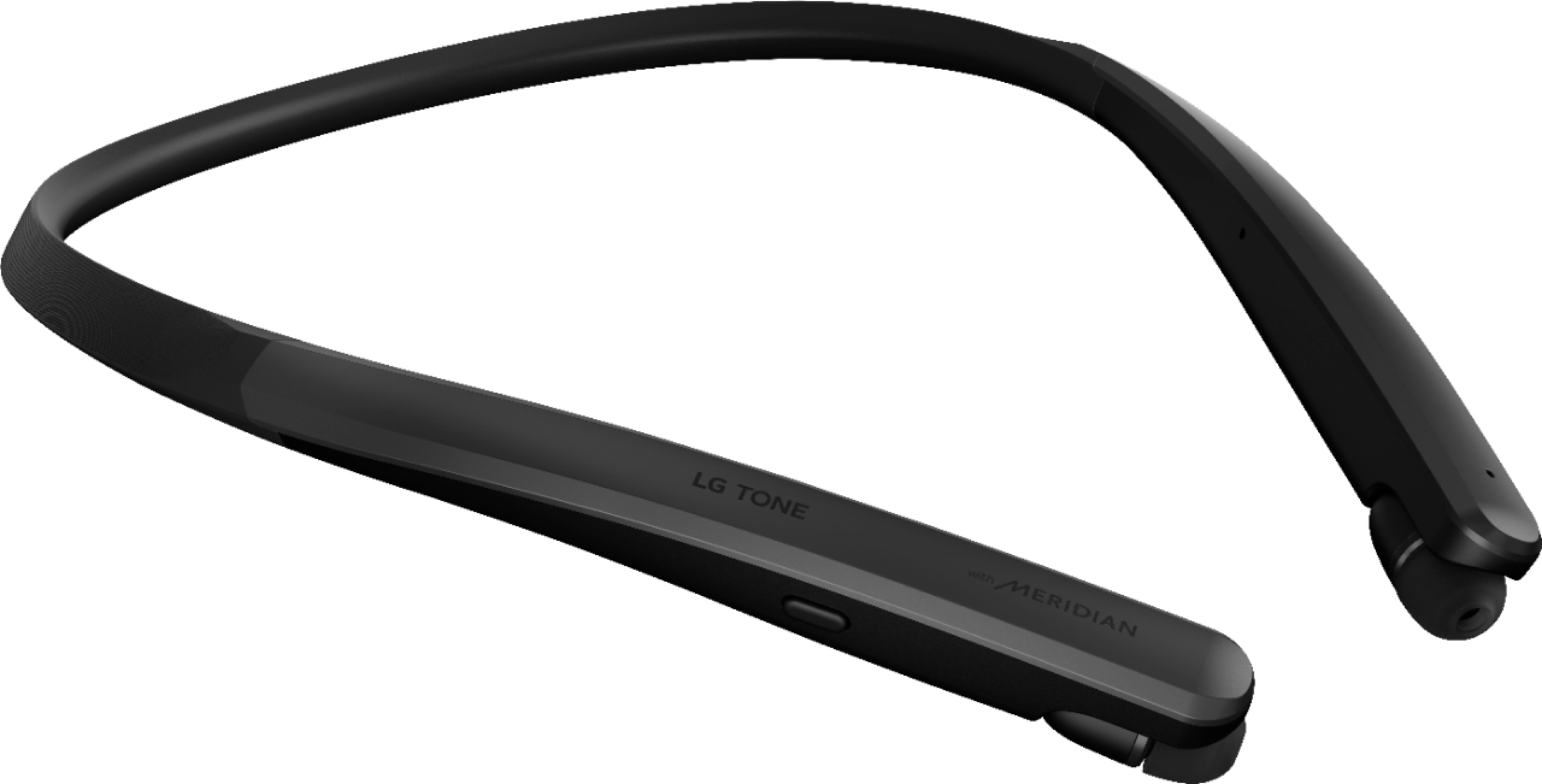 Left View: LG - Geek Squad Certified Refurbished TONE Flex HBS-XL7 Wireless In-Ear Headphones - Black