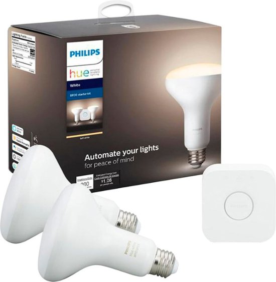 Philips Hue White BR30 Starter Kit White 555458 - Best Buy