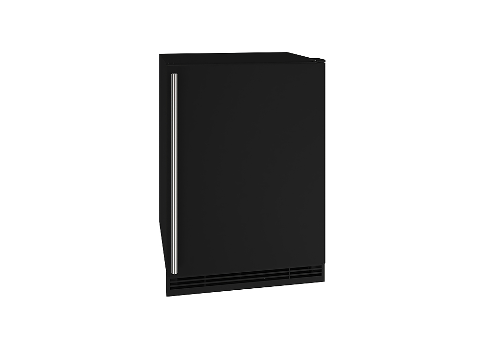 Angle View: U-Line - 1 Class 5.7 cu. Ft Undercounter Solid Refrigerator in Black, with Convection Cooling System. - Black
