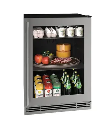 Angle. U-Line - 1 Class 5.7 cu. Ft Mini Fridge with Convection Cooling System - Stainless Steel.