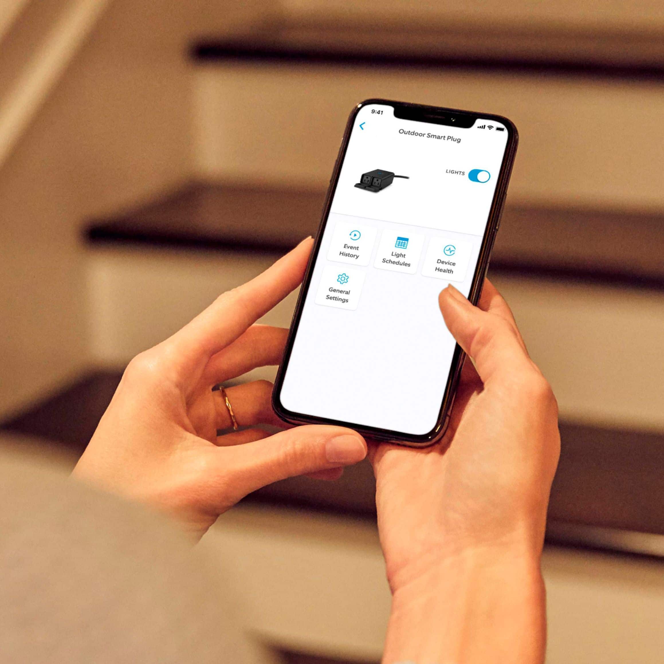 Alt View 13. Ring - Outdoor Smart Plug - Black.