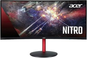 Acer - Nitro - 34" Curved Monitor UW-QHD 3440x1440 75Hz 21:9 1ms MPRT 300Nit - Refurbished - Front_Zoom