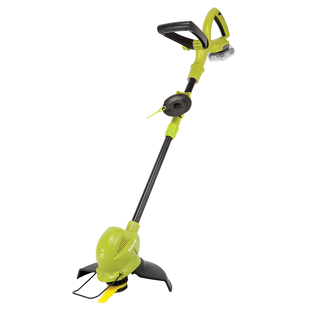 Angle View: Sun Joe - 24V iON+ 10-in. 2.0Ah Cordless SharperBlade Stringless Lawn Trimmer - Green