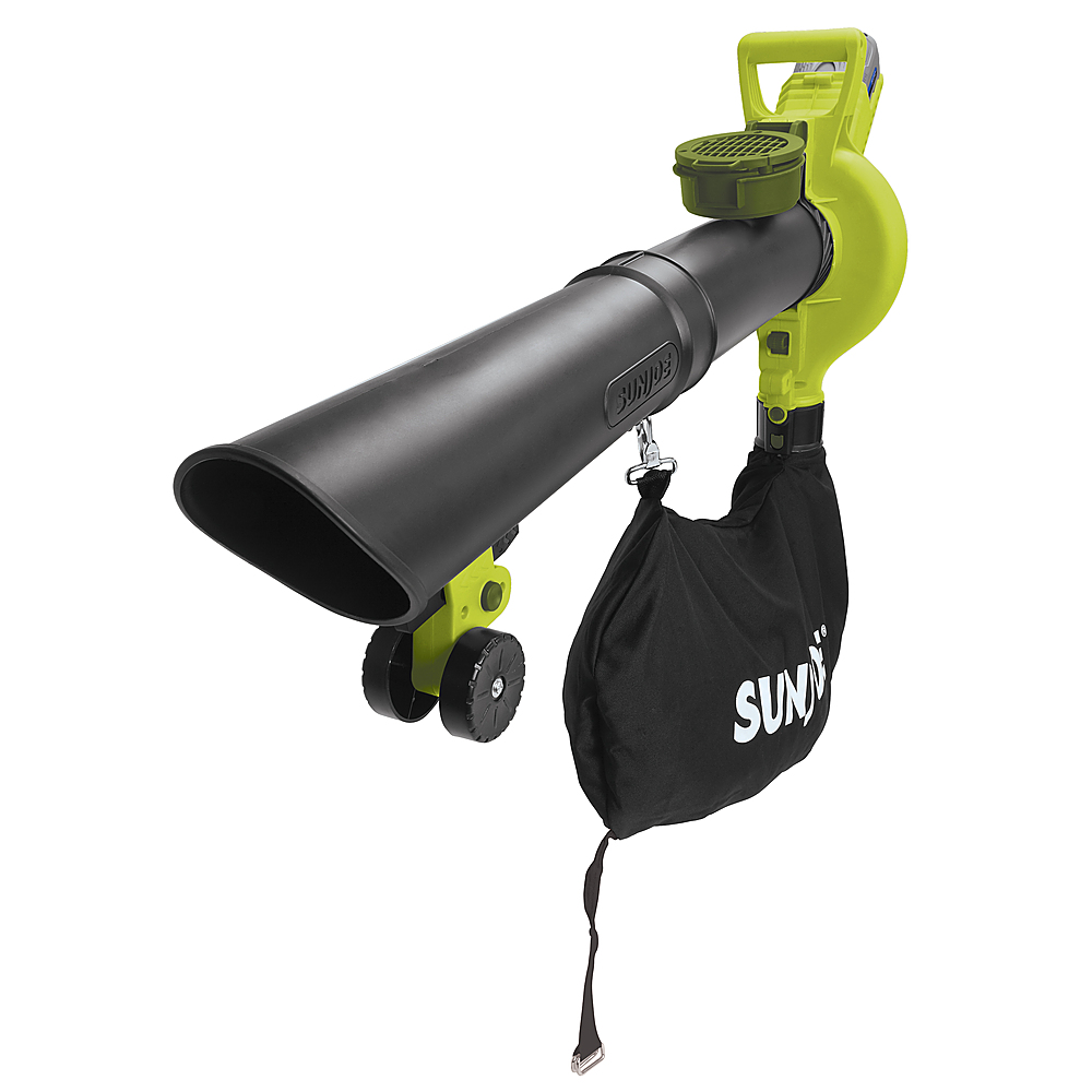 Angle View: Sun Joe iONBV 40-Volt iONMAX Cordless 3-in-1 Blower Vacuum Mulcher Kit, 200-MPH, W/ 4.0-Ah Battery and Charger