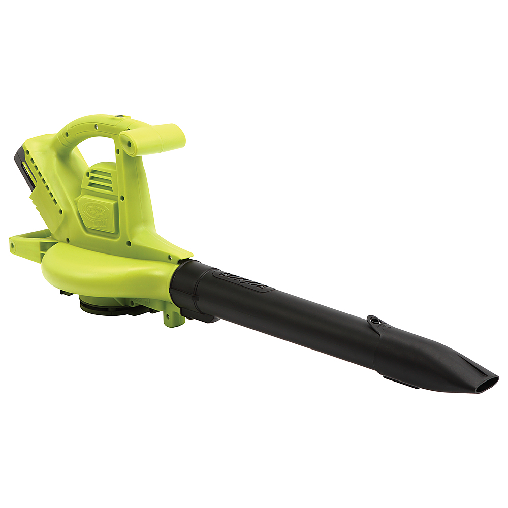 Left View: Sun Joe iONBV 40-Volt iONMAX Cordless 3-in-1 Blower Vacuum Mulcher Kit, 200-MPH, W/ 4.0-Ah Battery and Charger