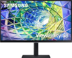 Samsung - 27" ViewFinity S8 4K UHD IPS Monitor with HDR - Black - Front_Zoom