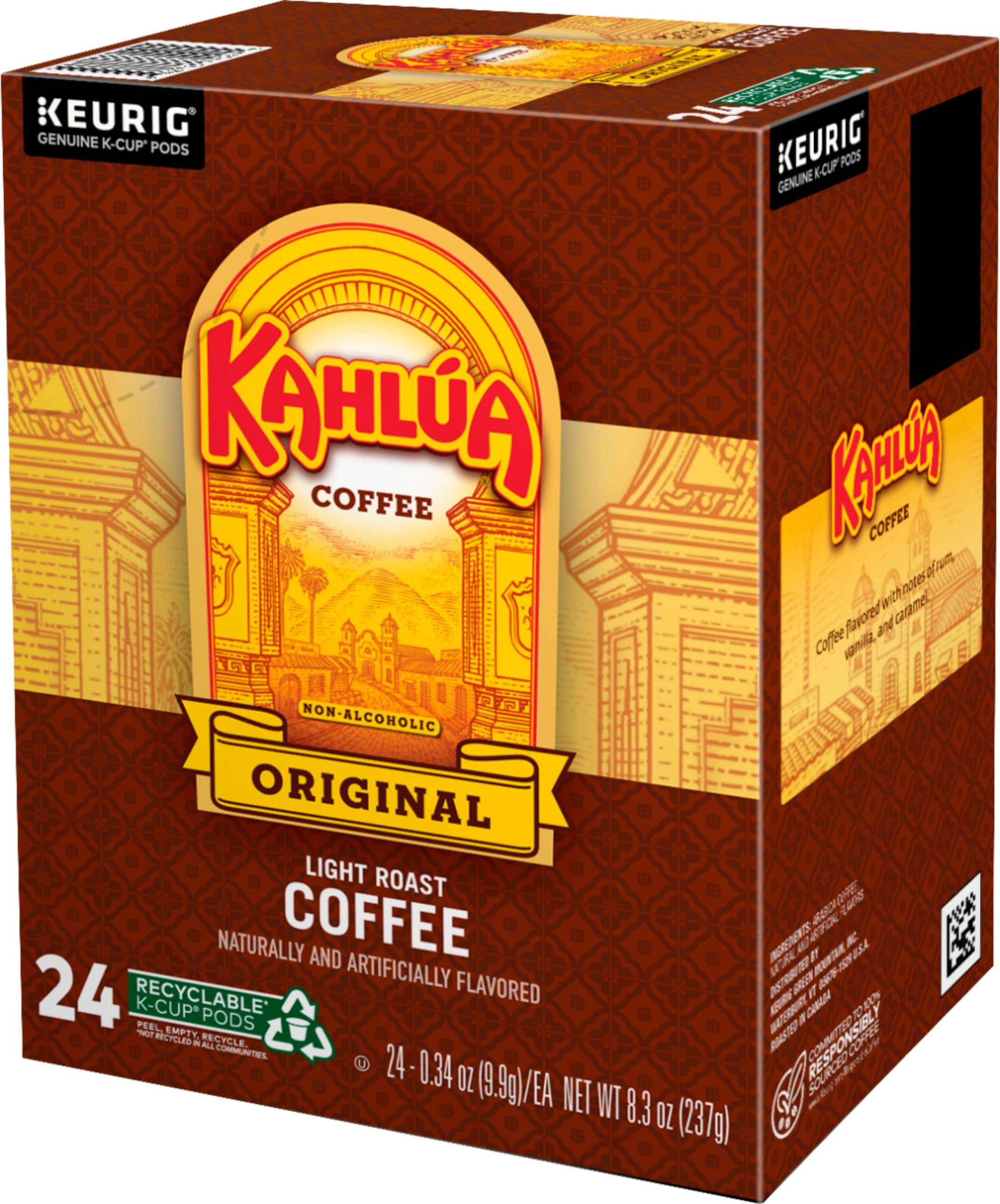 Kahlua Coffee Keurig SingleServe KCup Pods Light Roast Kahlua
