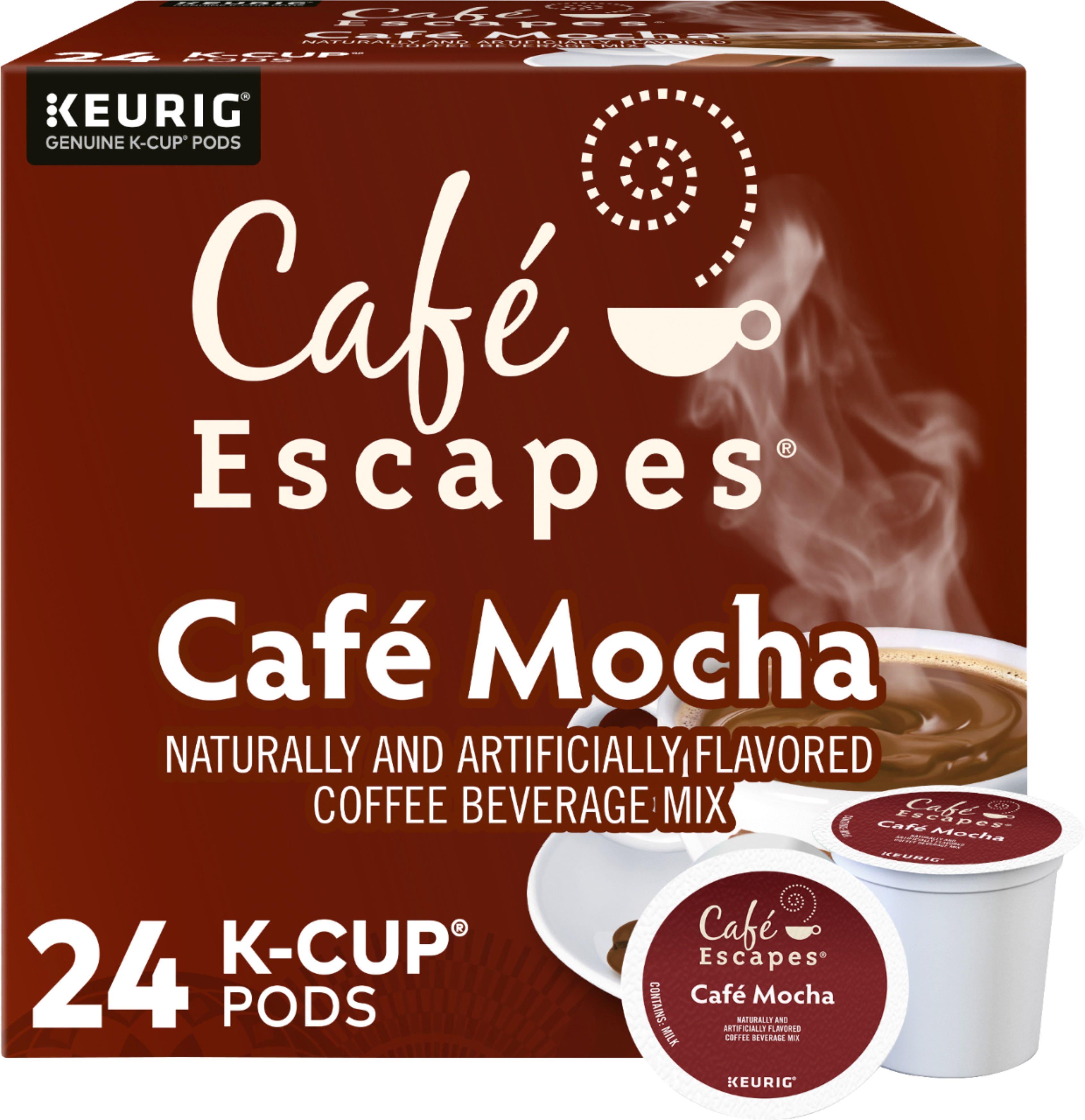 Front. Café Escapes - Café Mocha K-Cup Pods 24 count.