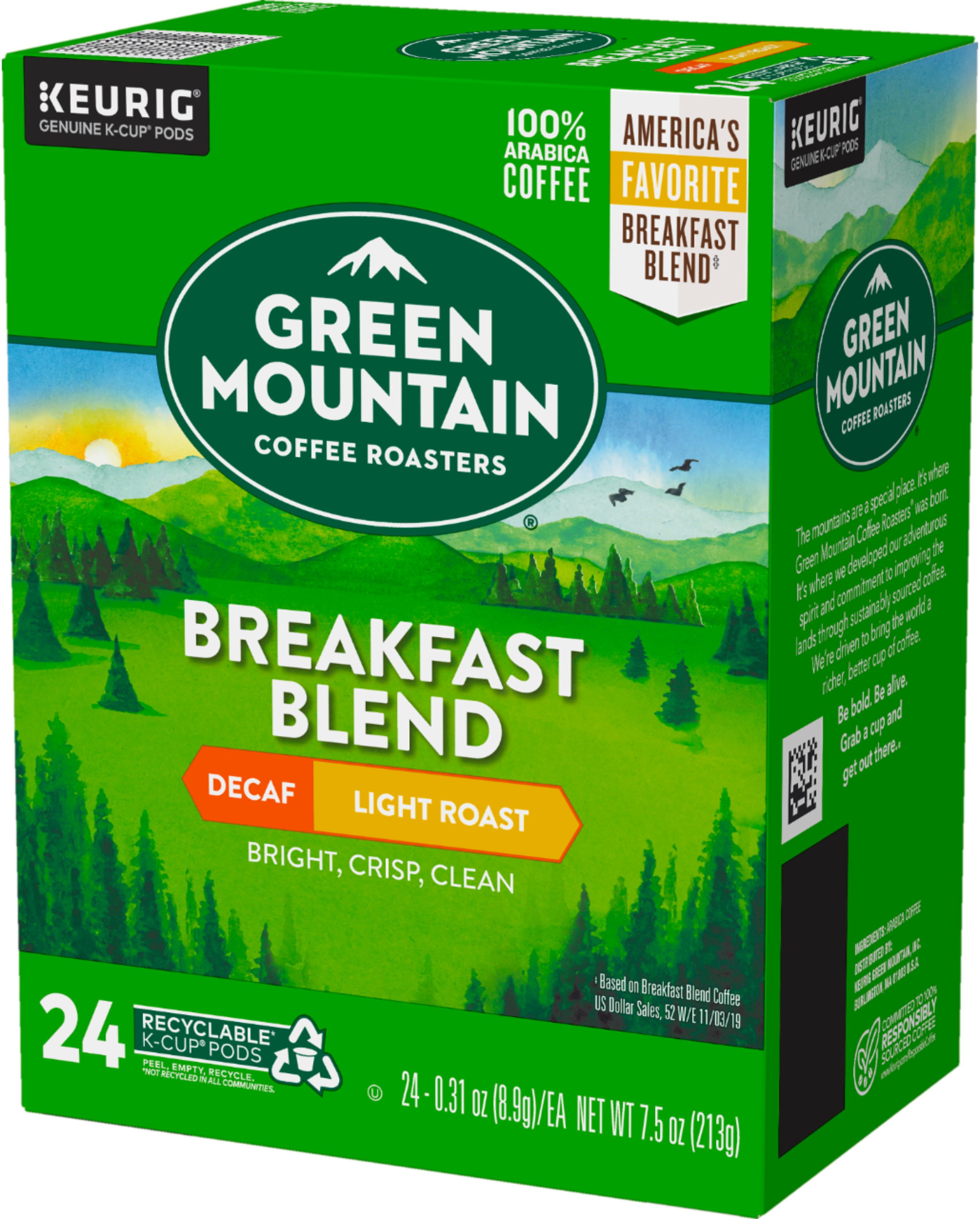 Green mountain breakfast clearance blend decaf k cups